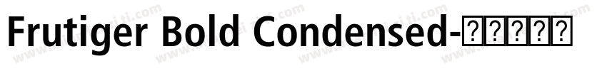 Frutiger Bold Condensed字体转换
